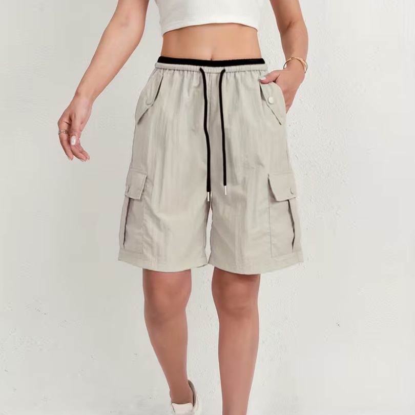 Women's High-Waisted Cargo Shorts